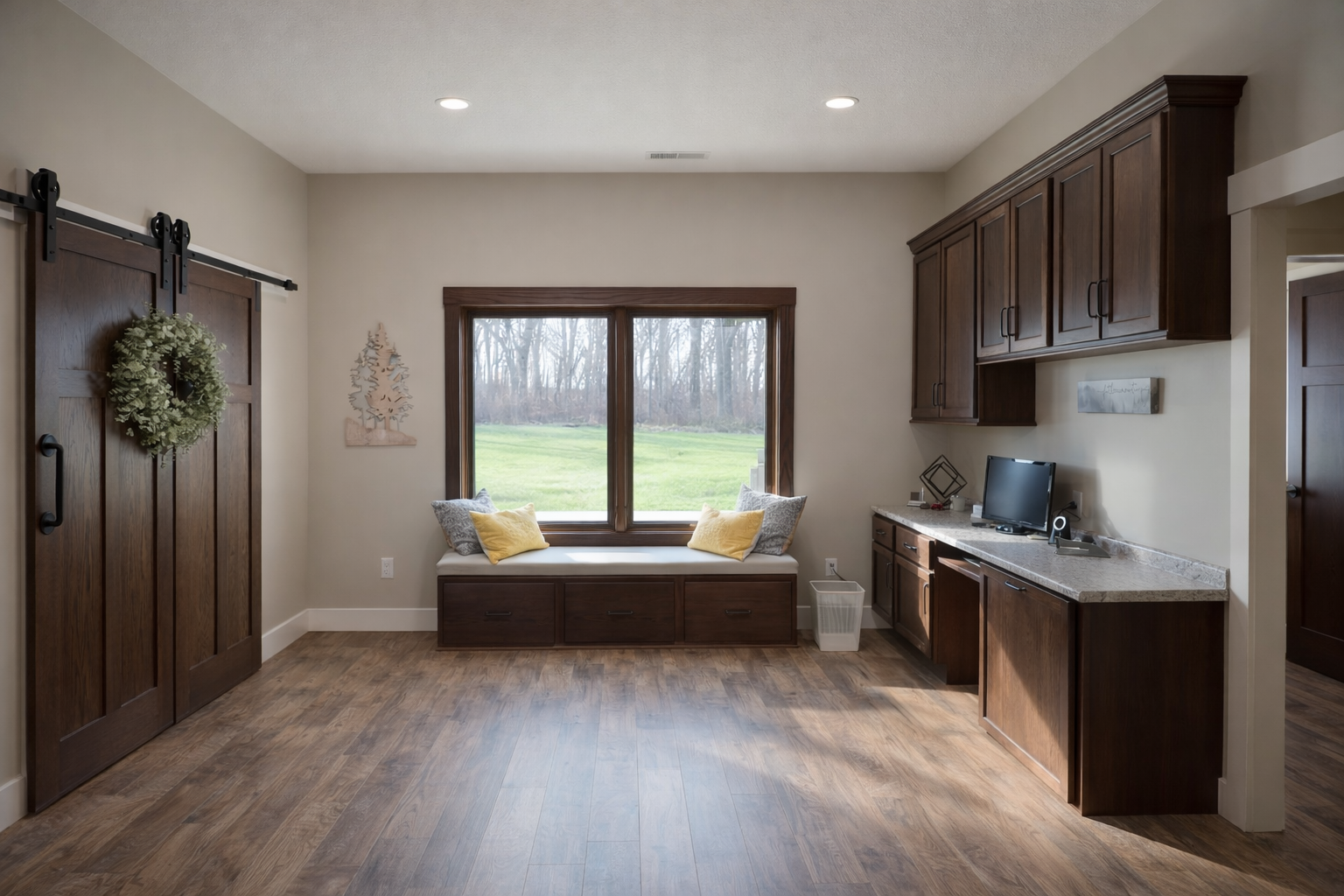 Craigville Custom cabinets with office Kaehr